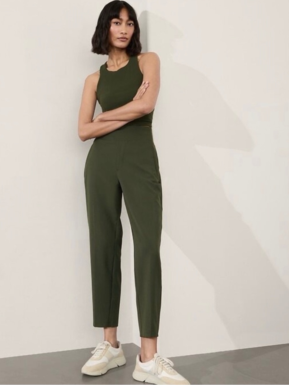 ATHLETA | Endless High Rise Pant Pants in Aspen Olive Green Sz. 14 Straight Leg